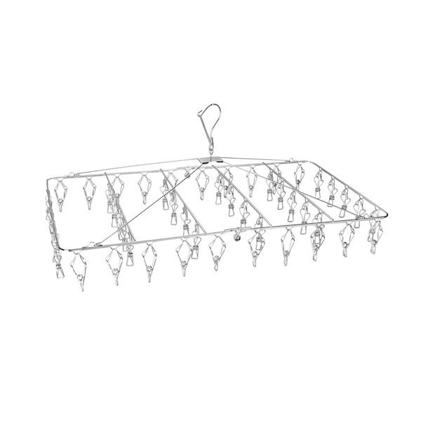 【商品説明】●ステンレス製だからサビに強くて丈夫で清潔。物干しに最適な素材です。●風が吹いても竿から外れにくいフックストッパー付き。●360°回転式フックだから向きが変えられ、干しやすい。●折りたたみ式なので、使わないときはコンパクトに収納...