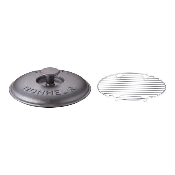 Ih/Gas Compatible - ASK7002 鉄鋳物 スキレット用蓋 網付 3895 18cm