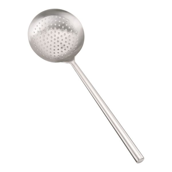 (LINEクーポン有)ATYC401 ステンレスパイプ柄ワンピース穴明中華お玉 大