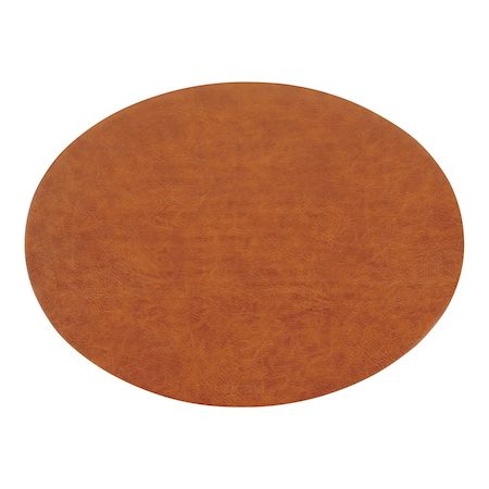 PZI0302 ジックザック プレースマット トロジャ オーバル キャラメル