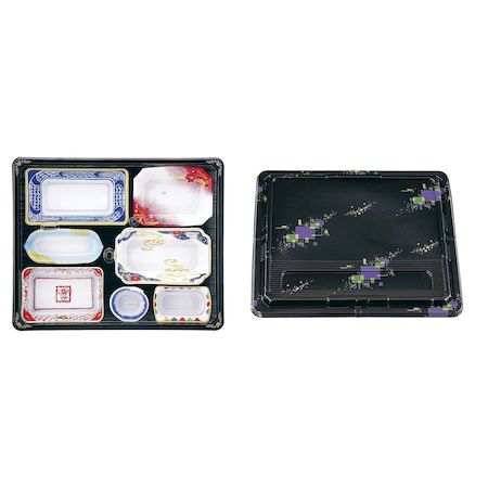 XAZ4701 ワンウェイ 会席膳セット 蓋三彩 T−238 20セット入