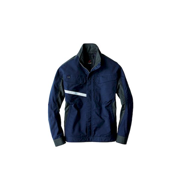 Work Clothes - (LINEクーポン有)4930269395172 EARLY BIRD ARNO アーリーバードアルノ EBA216 長袖ジャケット 色：ダークネイビーXチャコールグレー サイズ：5L