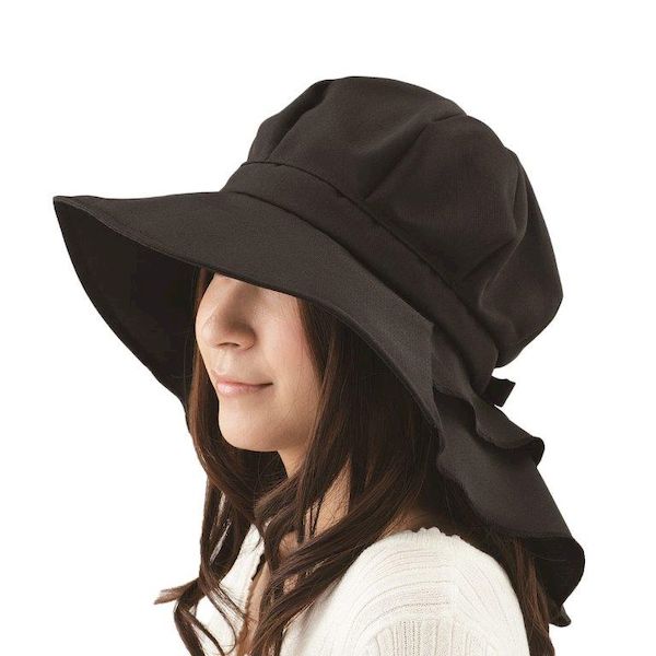 4510468006903 【8個入】 首筋まですっぽりロングケープ帽子 ブラック 102693【キャンセル不可】
