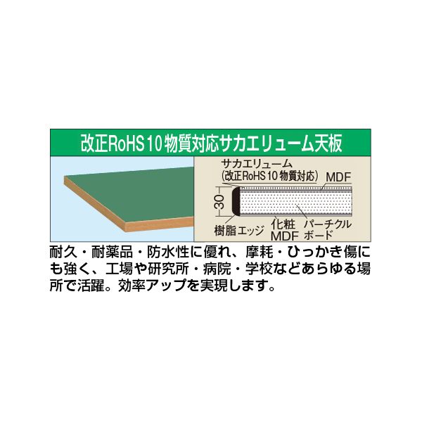 サカエ072-895-0200【商品説明】●豊富なバリエーションのサカエ天板。用途に合わせてお選び下さい。●天板取付ピッチ：800×510mm●外寸：W1200×D750×H30mm●天板種類：改正RoHS指令対応サカエリューム天板●天板カラー：グリーン●天板厚：30mm類似商品はこちらサカエ SAKAE KT-1275FTENC 30,101円サカエ SAKAE KV-1875FTENC 46,640円サカエ SAKAE KV-1890FTENC 47,451円サカエ SAKAE KV-9075FTENC 25,116円サカエ SAKAE KV-1260FTENC 29,122円サカエ SAKAE KV-1560FTENC 33,630円サカエ SAKAE KV-1575FTENC 38,550円サカエ SAKAE KV-1860FTENC 37,959円サカエ SAKAE KV-9060FTENC 21,587円サカエ SAKAE KT-1860FTENC 29,598円サカエ SAKAE KT-1575FTENC 32,496円サカエ SAKAE KT-1590FTENC 36,876円
