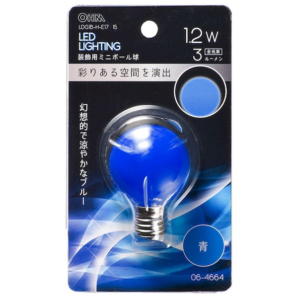 ŵ 06-4664 LEDߥ˥ܡ ѡ12W3lmĿG40E17 LDG1BHE17 15 064664