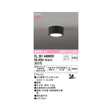(LINEクーポン有)オーデリック ODELIC OL291449WDR ランプ別梱包