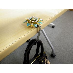 K12594-2 七宝焼・高級バッグホルダーBタイプ ブルー K125942 K12594-2 七宝焼・高級バッグホルダーBタイプ ブルー K125942