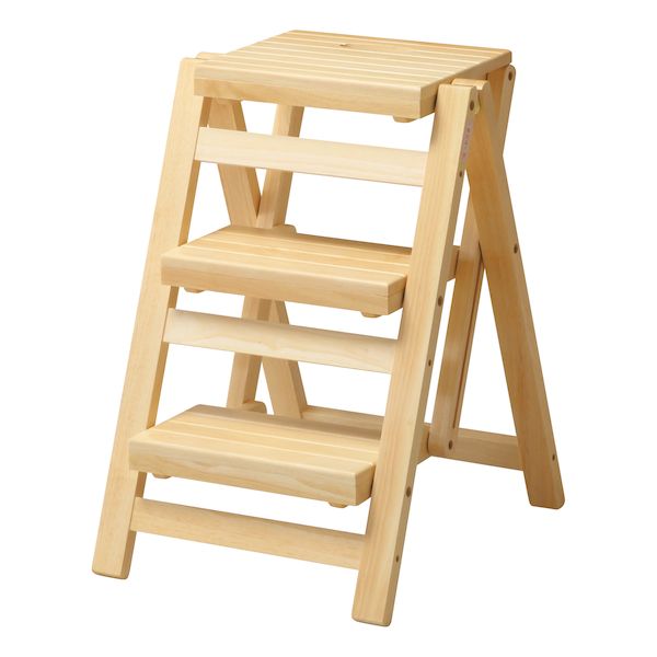 【個数：1個】弘益 FST-65(NA) 直送 代引不可・他メーカー同梱不可 【完成】折り畳みステップチェア3段..