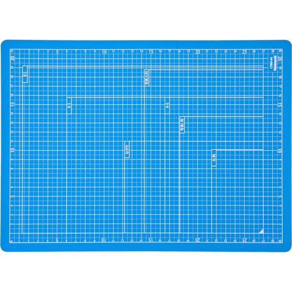 ナカバヤシ CTMO-A4SB 折りたたみカッティングマットA4 スカイブルー CTMOA4SB