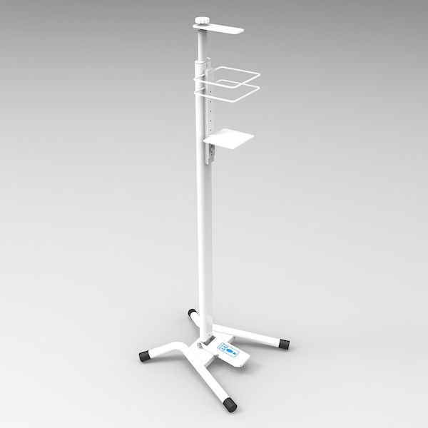 ナカバヤシ FPS-101W 足踏み消毒ポンプスタンド／ホワイト FPS101W