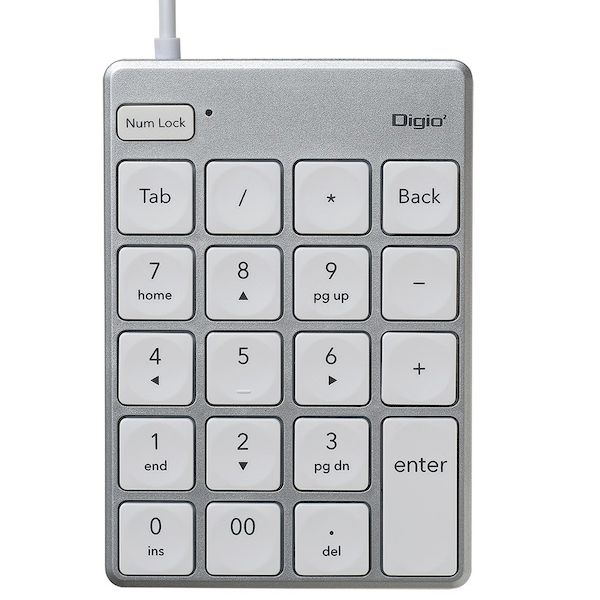 ナカバヤシ TNK-SU231SL USB有線薄型テンキーボード／シルバー TNKSU231SL