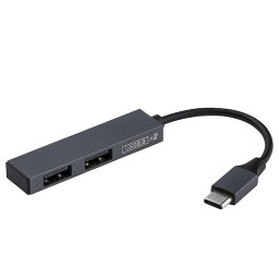 ナカバヤシ UH-C2482GY USB2．0Type－C2ポート変換ハブ／グレー UHC2482GY