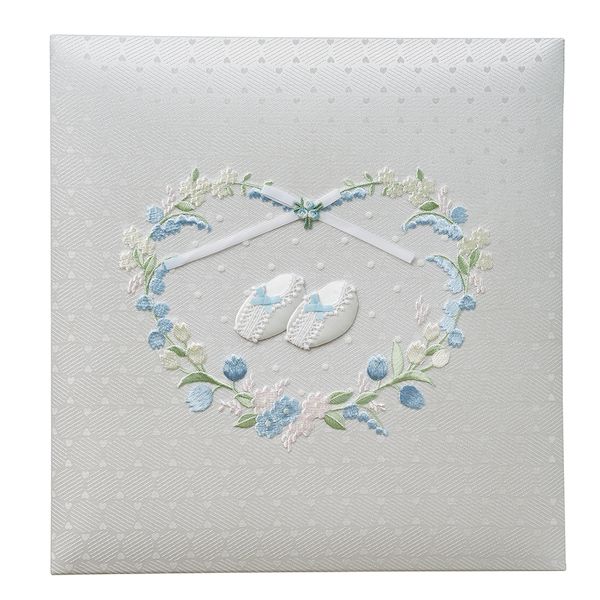 ナカバヤシ アH-LB-750-B フエルアルバム誕生用100年台紙 ミルキーシューズ ブルー アHLB750B