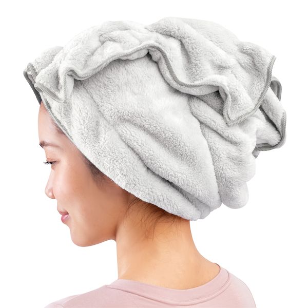 アルファックス 438816 ヘアドライタオル FUWAP フワップ グレー