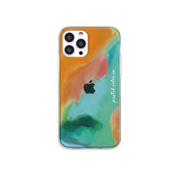 【個数：1個】DS21208I13PM 直送 代引不可・他メーカー同梱不可 dparks ソフトクリアケース iPhone 13 Pro Max Pastel color OrangeGreen