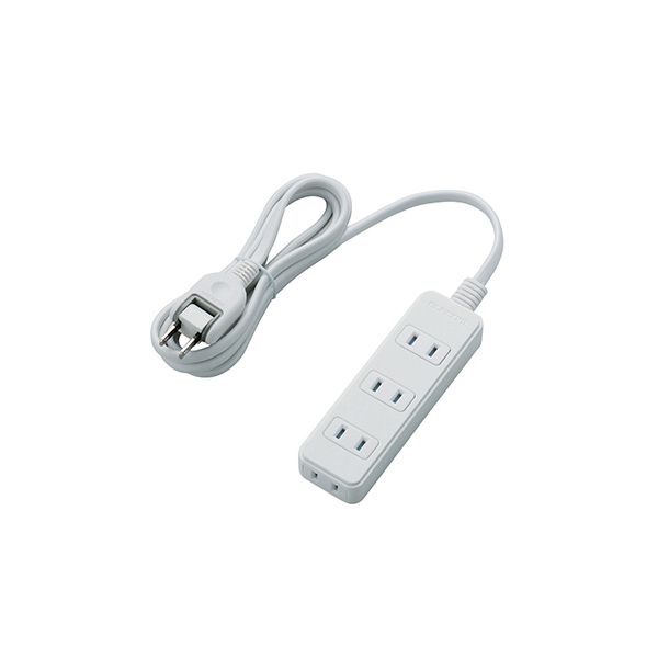 OA连接线, 电源线 - 【個数：1個】T-ST02N-2420WHX5 直送 代引不可・他メーカー同梱不可 5個セット エレコム シャッタータップ／4個口／2m／ホワイト TST02N2420WHX5