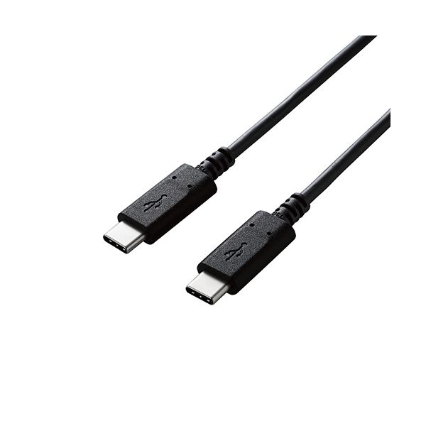 【個数：1個】U2C-CC20NBK2X5 直送 代引不可・他メーカー同梱不可 5個セット エレコム USB2．0ケーブル／C−Cタイプ／認証品／PD対応／3A出力／2．0m／ブラック U2CCC20NBK2X5