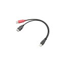【個数:1個】USB-AAE5DPBKX5 直送 代引不可・他メーカー同梱不可 5個セット エレコム Y字Wパワーケーブル/USB2.0/Aメス/簡易パッケージ USBAAE5DPBKX5(2)