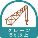 【即納在庫品】「直送」ユニット 85167 ヘルメット用ステッカー クレーン5t以上 PPステッカー 35×35 2枚組 UNIT 作業管理関係ステッカー PP...