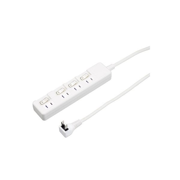 【個数：1個】H8S4403WHX5 直送 代引不可・他メーカー同梱不可 5個セット YAZAWA 4個口節電タップ0．3mホワイト