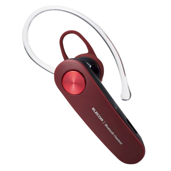エレコム ELECOM LBT-HS11RD ヘッドセット Bluetooth 5.0 片耳 ハンズフリー 通話・音楽 対応 オープンタイプ 左右耳兼用 レッド LBTHS11RD