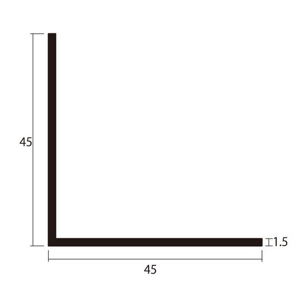 (LINEクーポン有)ハイロジック 4549396001643 3100164 アルミアングル 2m 1．5x45x...