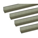 ハイロジック 4549396003340 3100334 アルミアングル 1m 1.2x10x10mm ステンカラー 4入