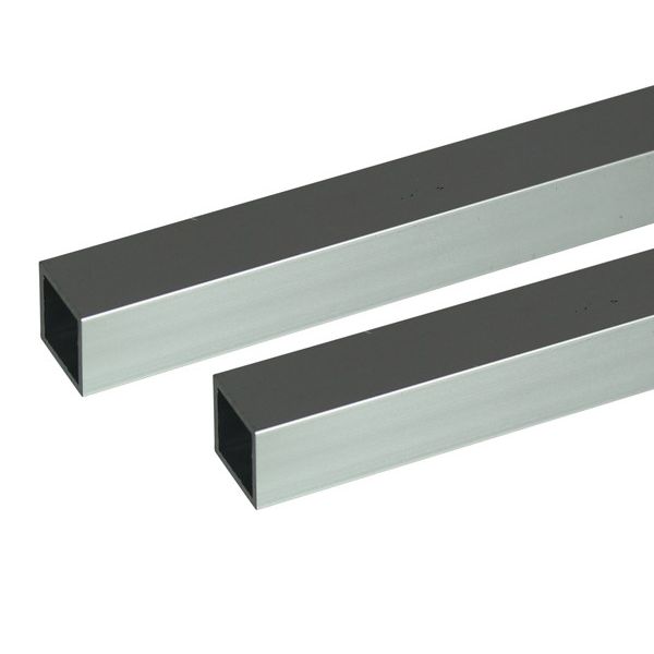 (LINEクーポン有)ハイロジック 4549396004132 3100413 アルミ角パイプ 2m 1．5x19x19mm シルバー 2入