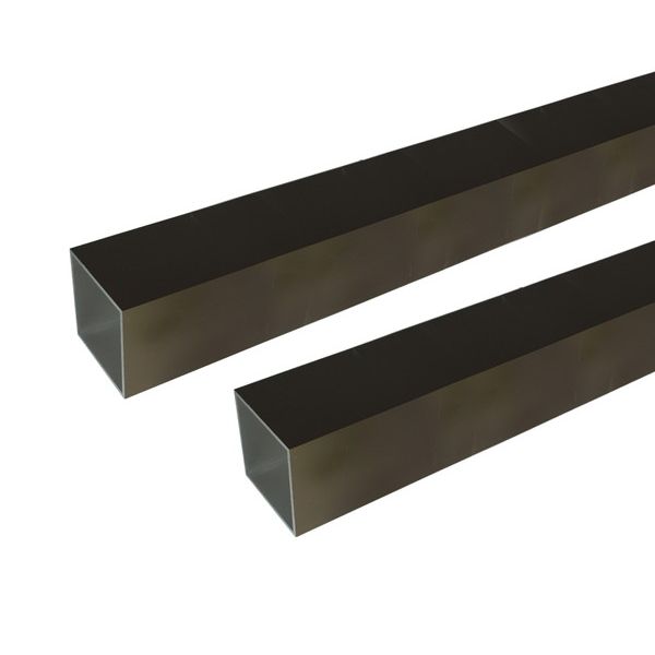 ハイロジック 4549396004309 3100430 アルミ角パイプ 2m 1．0x10x10mm ブロンズ 2入