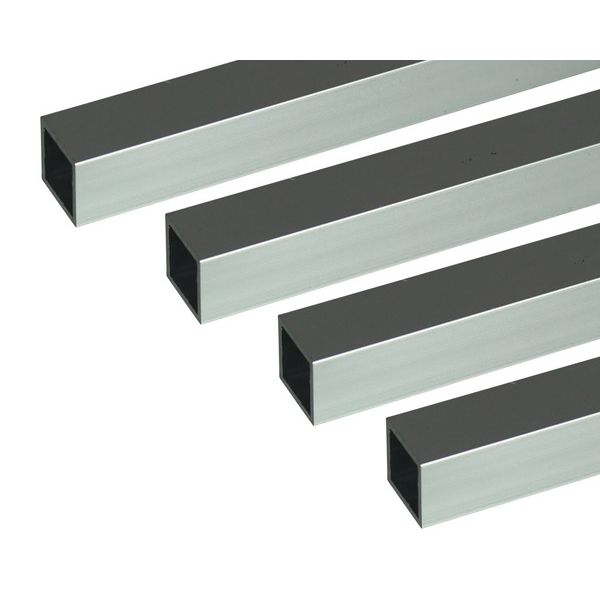 (LINEクーポン有)ハイロジック 4549396005993 3100599 アルミ角パイプ 1m 3．0x50x50mm シルバー 4入