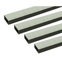 ハイロジック 4549396006389 3100638 アルミ角パイプ 1m 1.3x25x30mm シルバー 4入