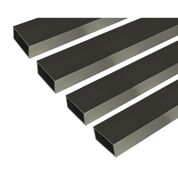 ハイロジック 4549396006709 3100670 アルミ角パイプ 1m 2．0x20x40mm ステンカラー 4入