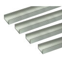 ハイロジック 4549396008772 3100877 アルミチャンネル 1m 1.0x8.5x10mm シルバー 4入