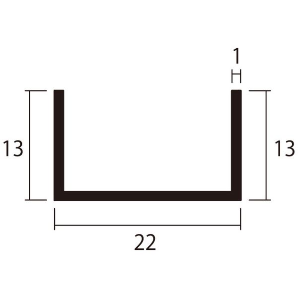 (LINEクーポン有)ハイロジック 4549396008949 3100894 アルミチャンネル 1m 1．0x2...
