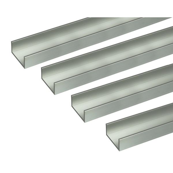 (LINEクーポン有)ハイロジック 4549396009106 3100910 アルミチャンネル 1m 3．0x50x25mm シルバー 4入