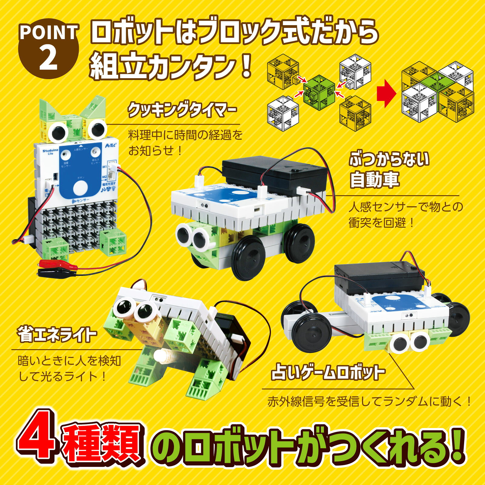 アーテック ArTec 095106 スタディーノライトで遊ぼう初めてのプログラミング工作 サブ画像