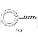 福井金属工芸 4947189690003 6900−A 丸ヒートン17.5mm 3000個