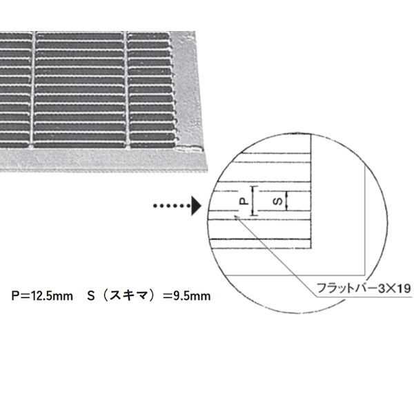 測定器・工具のイーデンキの(LINEクーポン有)【個人宅配送不可】【個数：1個】法山本店 HGMP-18-19 直送 代引不可・他メーカー同梱不可 細目型・つば付溜ますぶた用グレーチング 溜枡用 一般型 鋼板製 適用ます幅 mm 180 HGMP1819｜アングル2