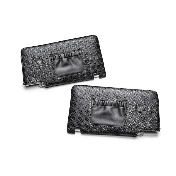 (LINEクーポン有)ギャルソン DAD KI025-02-01/JU サンバイザーカバー タイプ モノグラムレザー／スバル／ジャスティ／M900／910F／運転席ミラー有／助手席ミラー有 KI0250201/JU