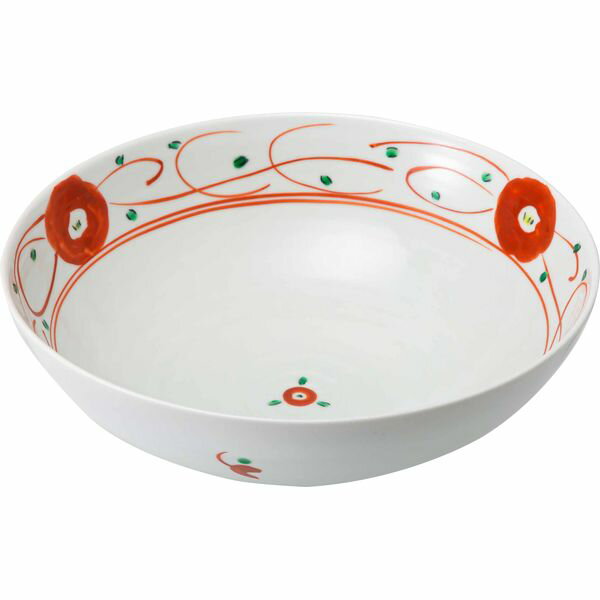 西海陶器 63290 赤絵小花 ボウル 大