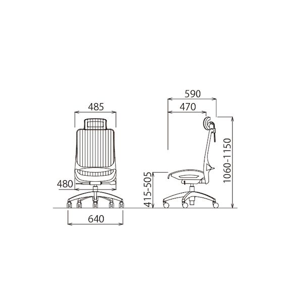 【個人宅配送不可】アイコ AICO MS-1645HGR(M12)BU 直送 代引不可・他メーカー同梱不可 オフィスチェア MS-1600シリーズ 座メッシュ アルミ脚タイプ ヘッドレスト付き 背:メッシュ/BU MS1645HGR(M12)BU [2]