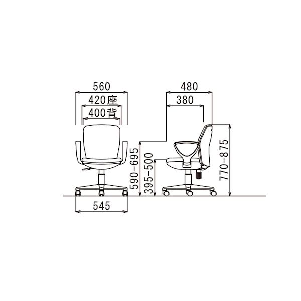 【6/5 最大600円OFFクーポン】【個人宅配送不可】アイコ AICO OA-1055EJ(FG3)BK 直送 代引不可・他メーカー同梱不可 オフィスチェア OA-1000シリーズ セミローバック サークル肘付きタイプ 背:ウレタンフォーム/BK OA1055EJ(FG3)BK [2]