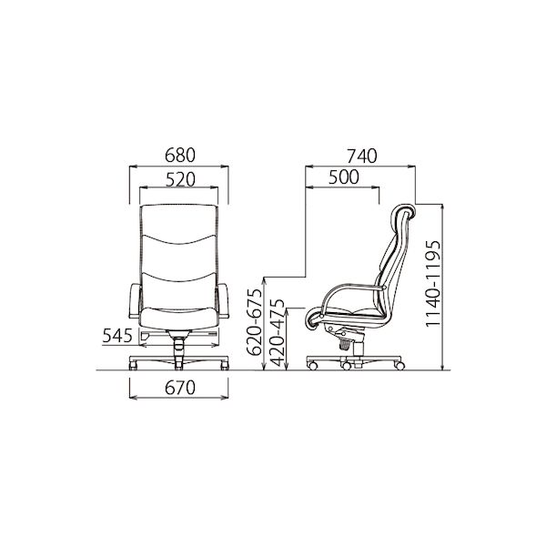 【個人宅配送不可】アイコ AICO RA-4255(F23)BR 直送 代引不可・他メーカー同梱不可 オフィスチェア RA-4200シリーズ ハイバックタイプ 背:ウレタンフォーム/BR RA4255(F23)BR [2]