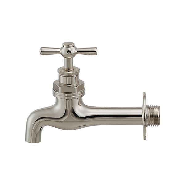 カクダイ 4972353095438 702−006−N 胴長横水栓 ニッケルメッキ【キャンセル不可】