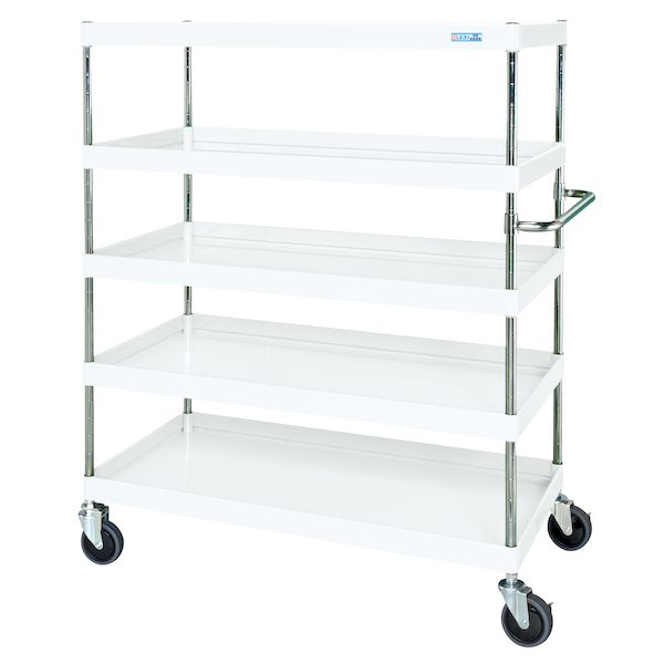 【12/10限定！抽選で最大100％ポイントバック】【個人宅配送不可】サカエ SAKAE CSP-12155SEW 直送 代引不可・他メーカー同梱不可 CSパールワゴン 中量タイプ／サイレントエラストマー車／H1500／5段 CSP12155SEW