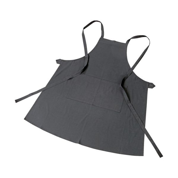 TRUSCO FRPE-GY 難燃ストレッチ 胸当てエプロン グレー FRPEGY