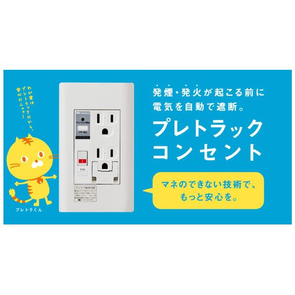 河村電器産業 PTC-A15WE 直送 代引不可・他メーカー同梱不可 プレトラックコンセント 樹脂プレート・簡易耐火枠付 PTC スタンダード PTCA15WE 3