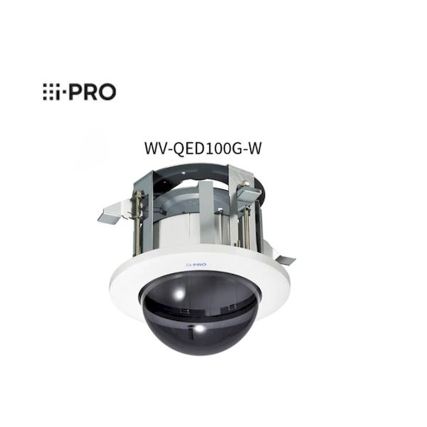 【商品説明】●カメラ天井埋込金具です。(透過率約50％)●二重天井の石こうボードなどのねじ引き抜き強度が弱い場所に使用できます。 また、カメラ本体の露出部を小さく見せるため、埋込型になっています。※インナーカバー WV-QAT100は付属i-PRO Panasonic 家庭用 工場用 防犯カメラ 日本メーカー オススメ おすすめ