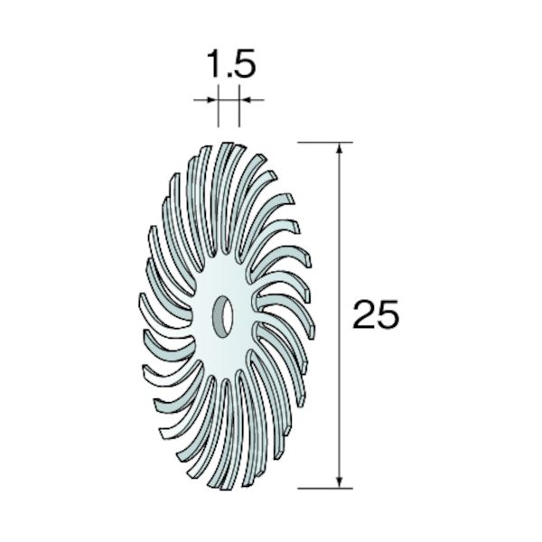 【即納在庫品】「直送」ミニモ NA3554 ラバーブラシ ＃120 φ25 20個入