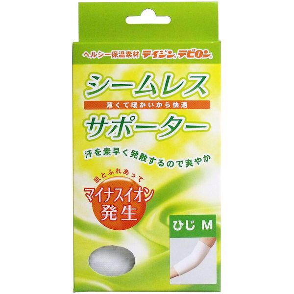 (LINEクーポン有)4900723610738 シームレスサポーター ひじ用 Mサイズ 1枚入【キャンセル不可】 肘用